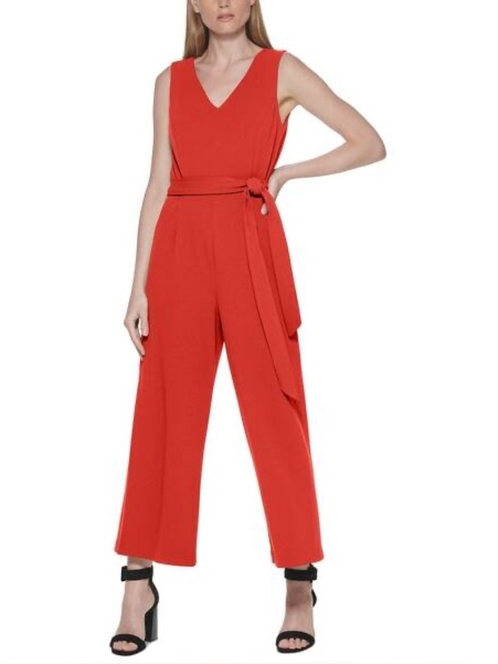 Calvin Klein Sleeveless Wide Leg Jumpsuit